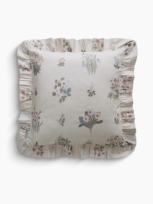 Ängsflora Housse de Coussin Volant 50x50