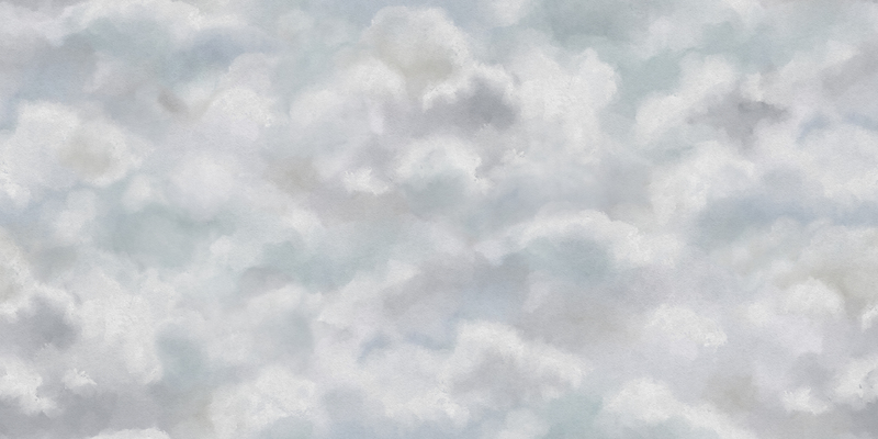 Clouds, Blue custom-fit wallpaper - Boråstapeter